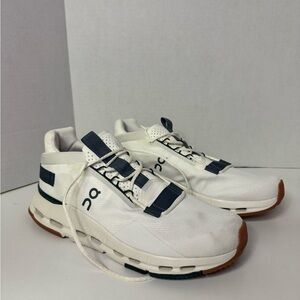 On Running Men's White and blue Athletic Shoes